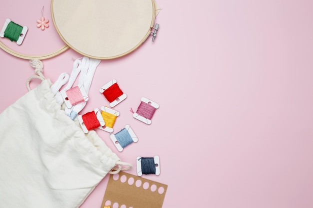 koláž vyšívacích súprav